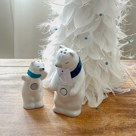 Hugging Polar Bear Ceramic Salt & Pepper Shakers - Picture 5 of 7